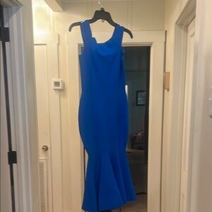Milly Elegant Blue Sleeveless Dress
